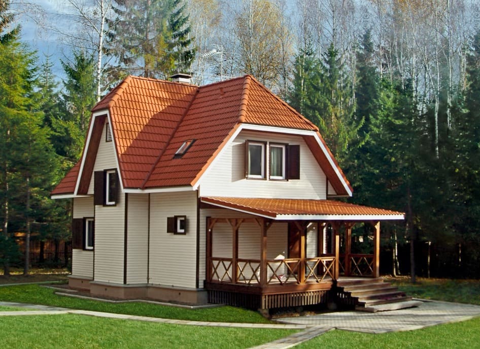 Проект каркасного дома с мансардой Звенигород S под ключ от компании БАКО